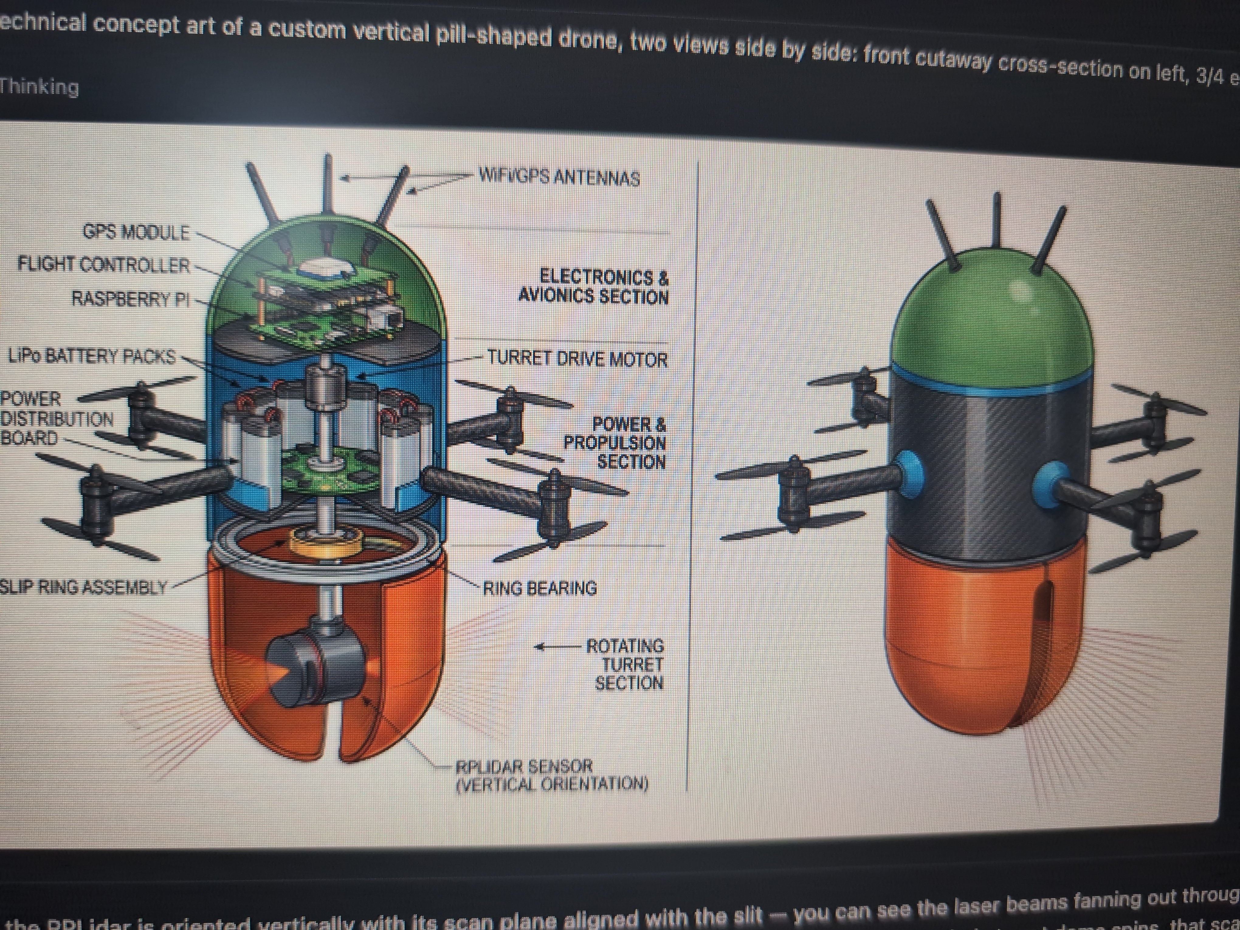 Endur Scout LR-01 engineering cutaway.